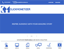 Tablet Screenshot of clickmonetizer.com